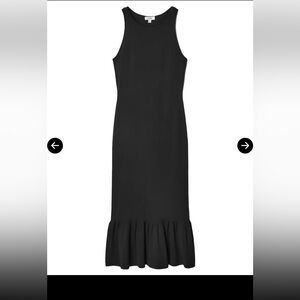 COS Black Sleeveless Maxi Dress with Ruffled Hem